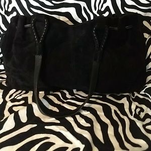 J JILL BEAUTIFUL BLACK SUEDE SATCHEL